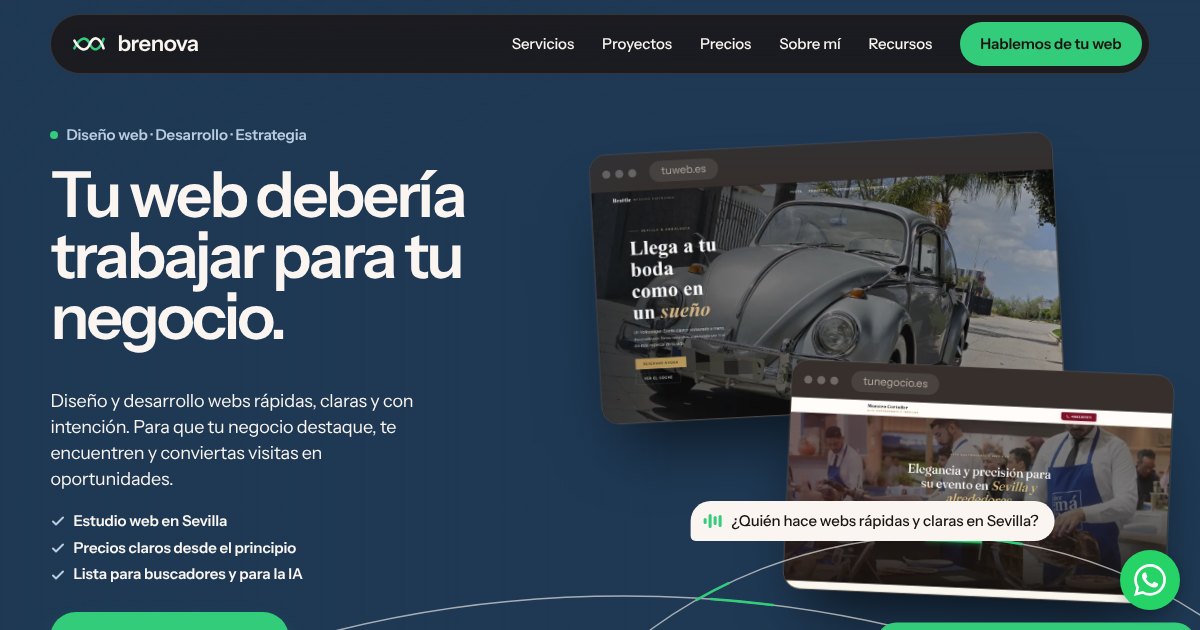 Portada de la web de Brenova