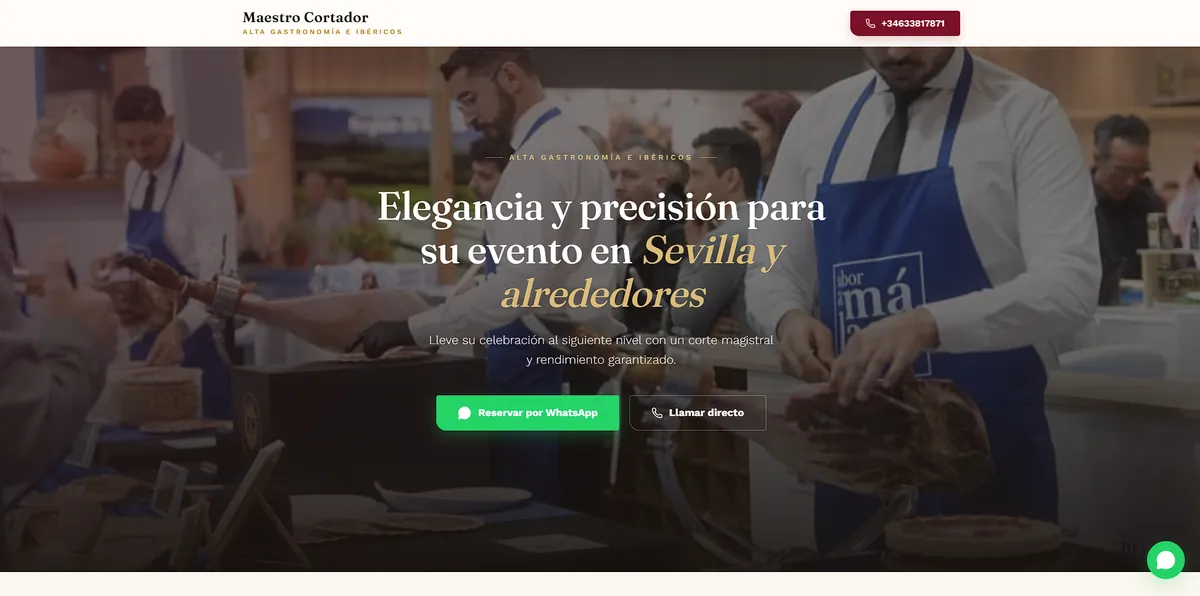 Cortador de jamón para eventos